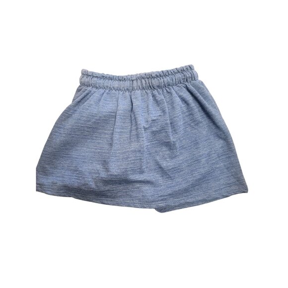 Girls Blue Heathered Elastic Waist Skirt With Built-In Shorts 5T - Picture 2 of 3